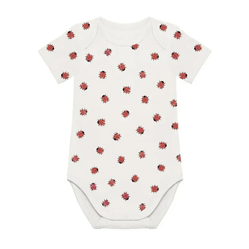 3 Bodies MC Coton Bio Coccinelle Bébé - Blanc/Rouge-1