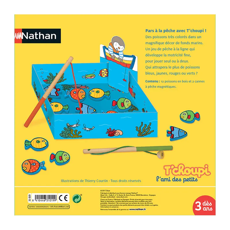 Ma pêche à la ligne Tchoupi 15pcs - 36m+-3