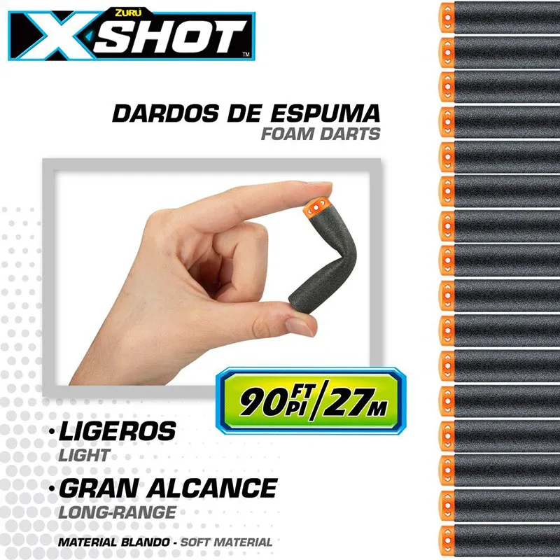 Pistolet + 16 munitions Skins X-Shot Aléatoire - 8+-3