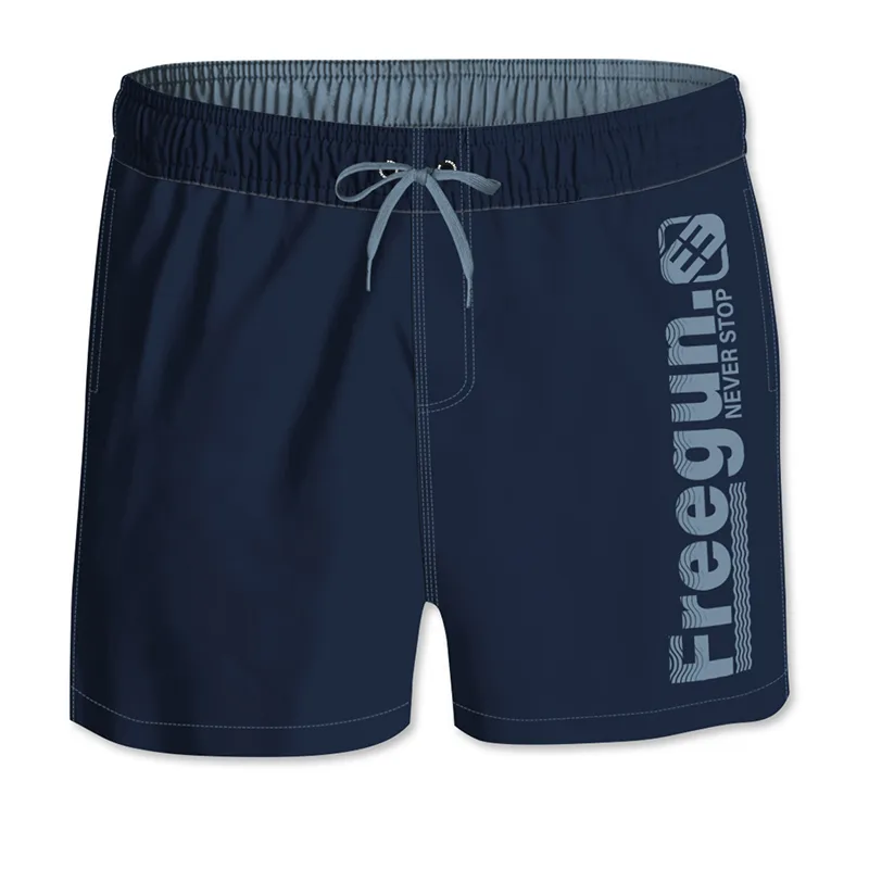 Boardshort court Homme ceinture élastiquée - Bleu-0