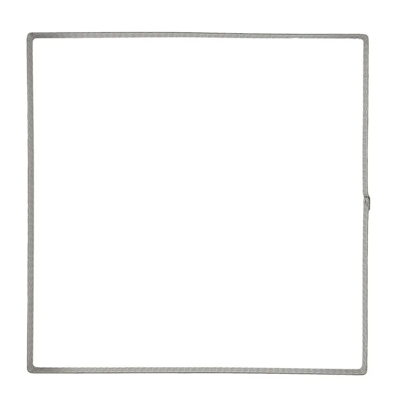 Cadre pâtisserie perforé carré Inox - 18cm-4