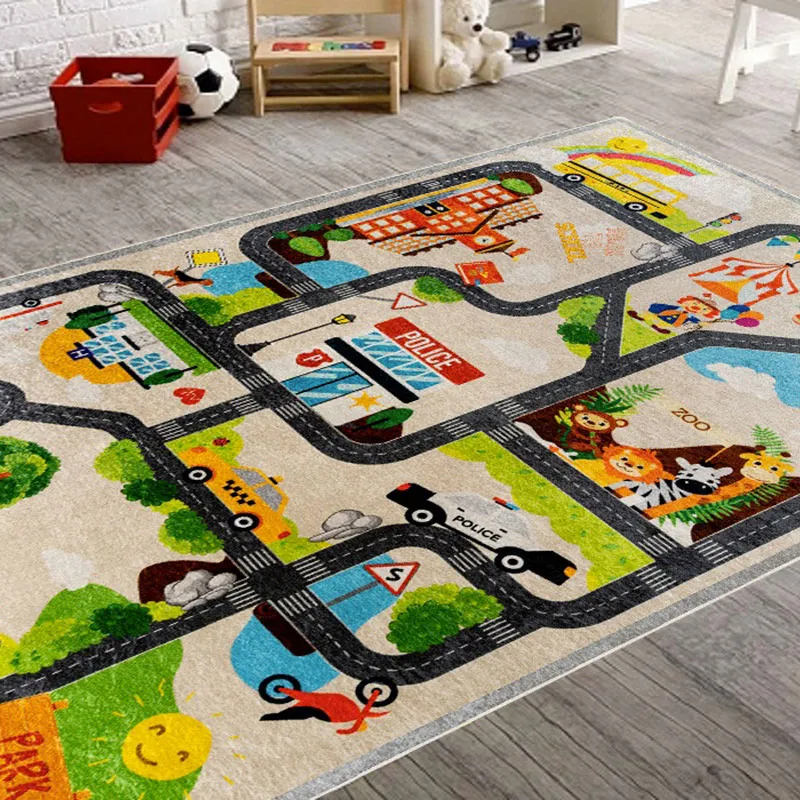 Tapis Enfant Circuit de voiture - Plusieurs dim. dispos-1