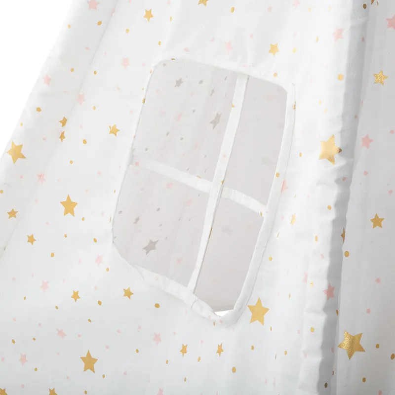Tipi Déco Blanc/Doré - H.160cm-4