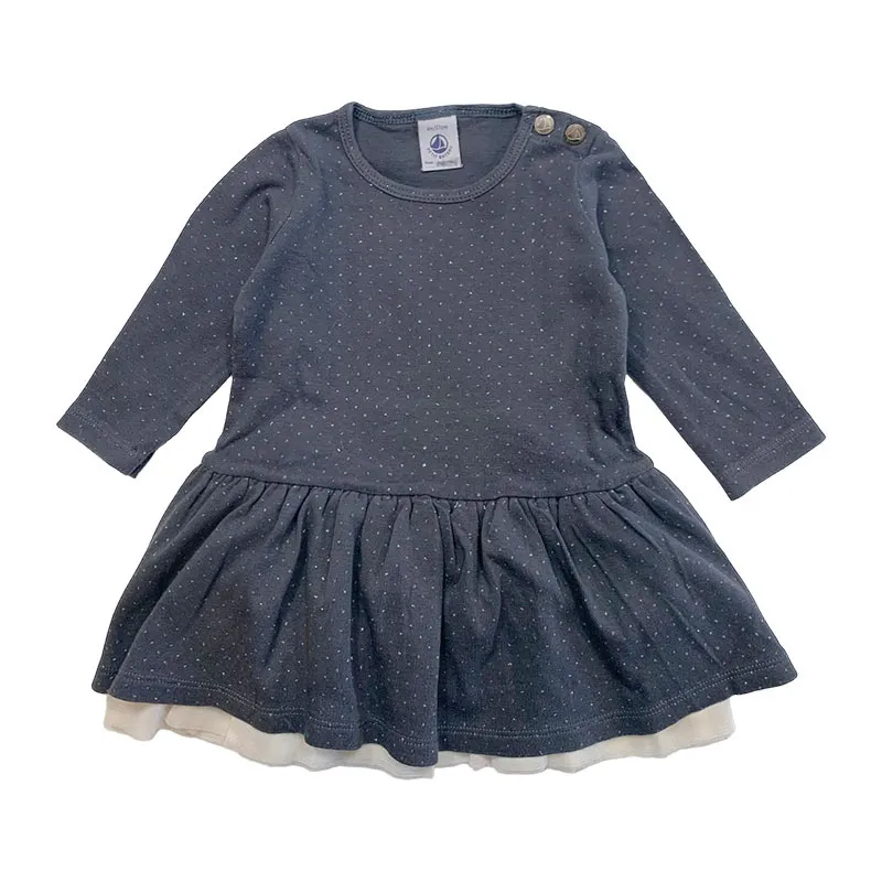 Robe - 6 mois PETIT BATEAU - Gris-0
