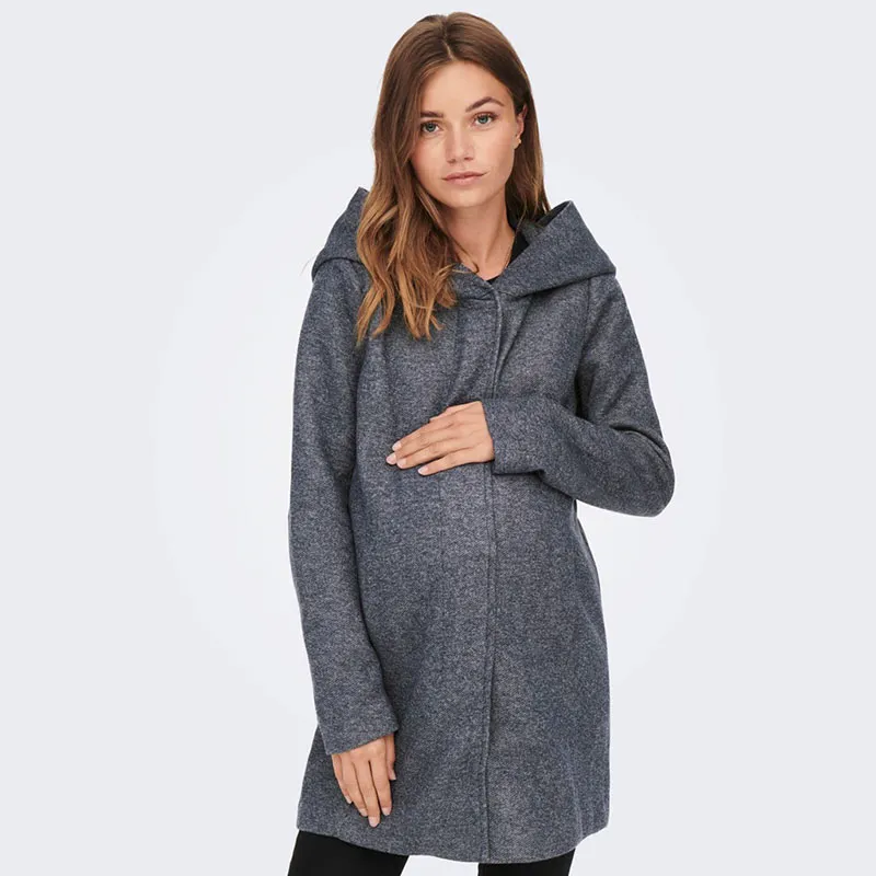 Manteau de grossesse Sedona Only - Gris/Marine chiné-0