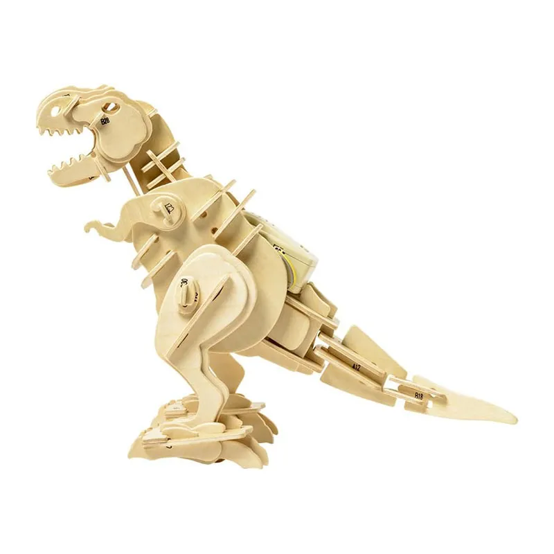 Puzzle 3D animé en bois T-Rex - 8+-1