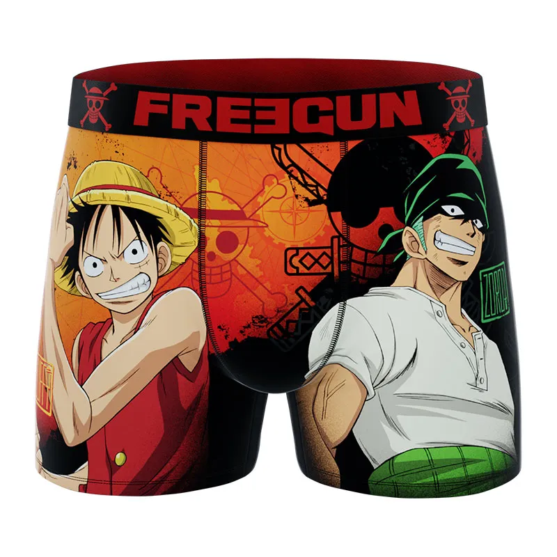 4 Boxers Garçon One Piece - Vert/Violet/Orange/Noir/Rouge-2