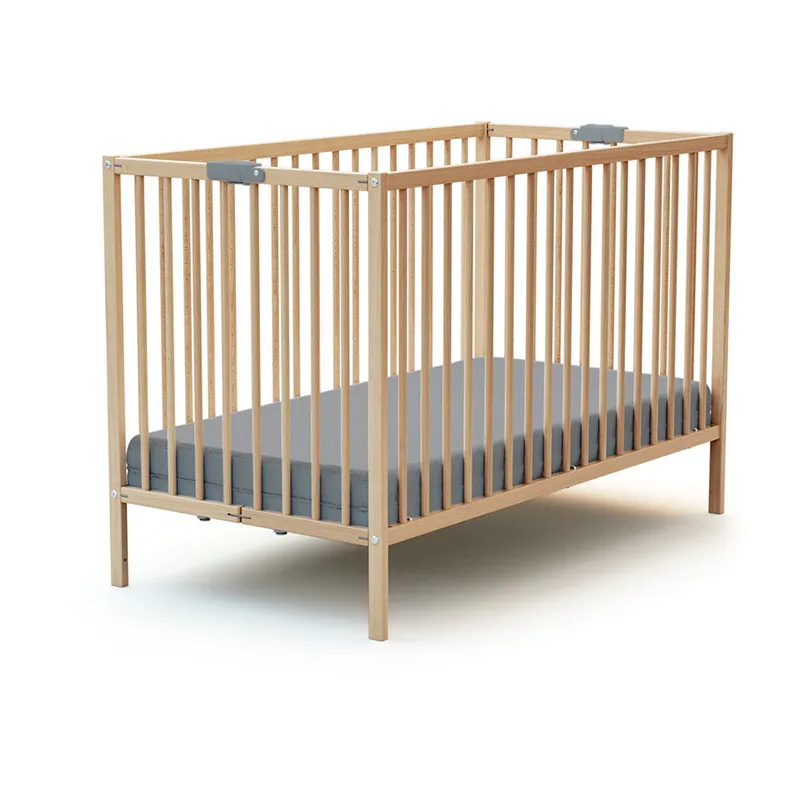 Lit Bébé pliant Webaby Hêtre - 60x120cm-1