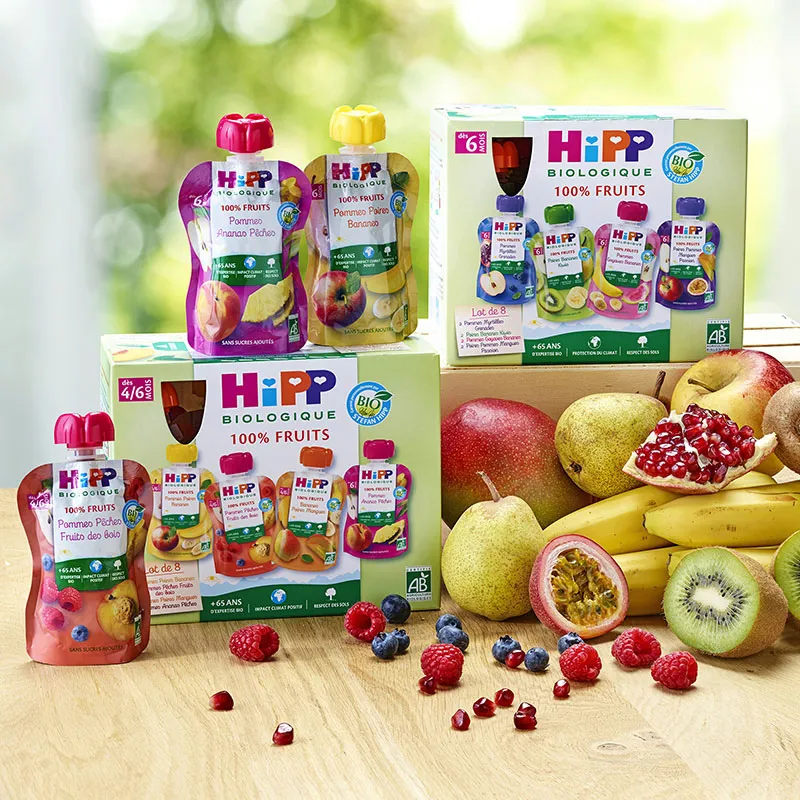 16 Gourdes Multipack 4 variétés 4/6 mois BIO 90g - 2x8-2