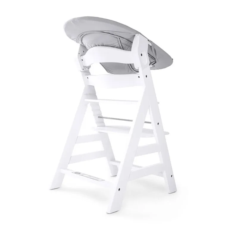 Chaise haute Alpha+ Naturel + Transat Bouncer Alpha 2en 1 Gris - 0m+-19