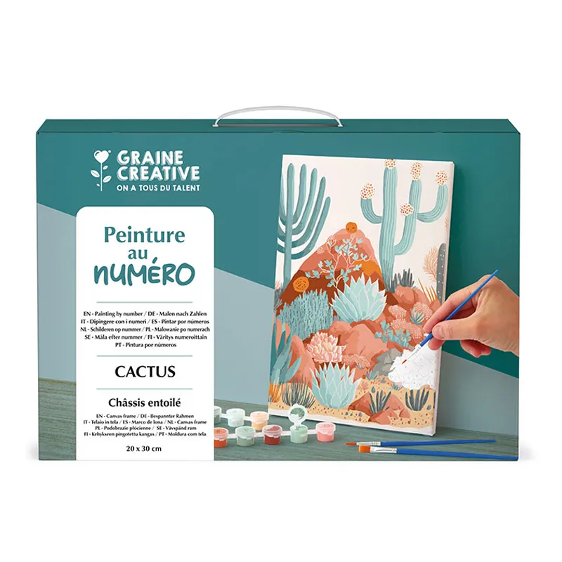 Peinture au numéro Cactus 20x30 - 14+-0