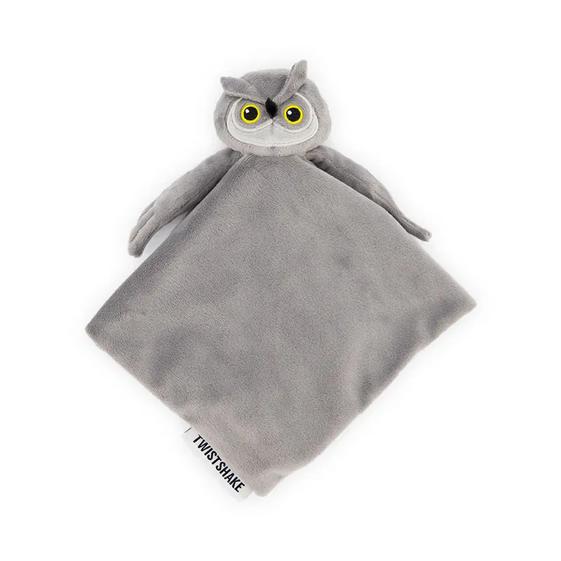 Doudou plat Hibou Gris - 0m+-0