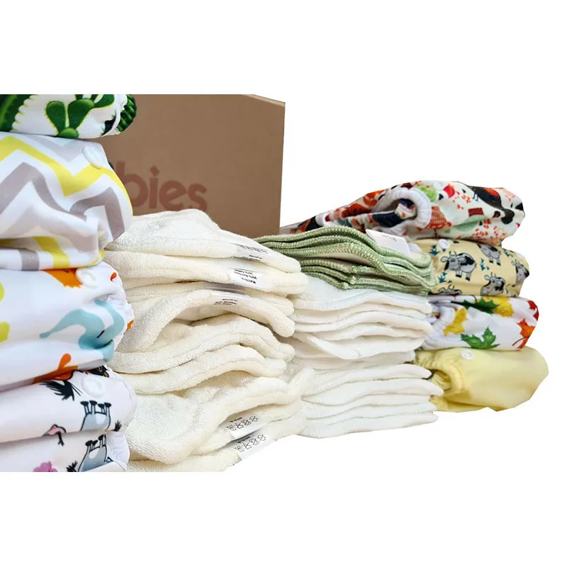 Pack 46pcs Couche évolutive absorption forte Bambou Blanc Aléat. - 3-17kg-1