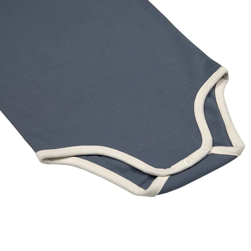2 bodies ML Coton BIO Ouverture devant - Bleu/Olive-4