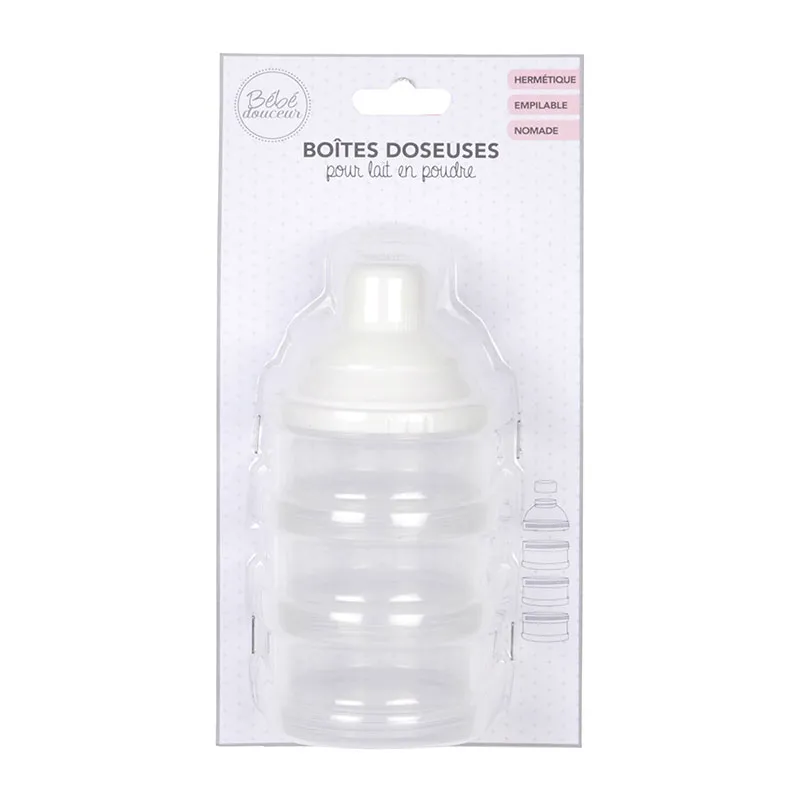 Boîte doseuse pour lait en poudre empilable - 3x60ml-1