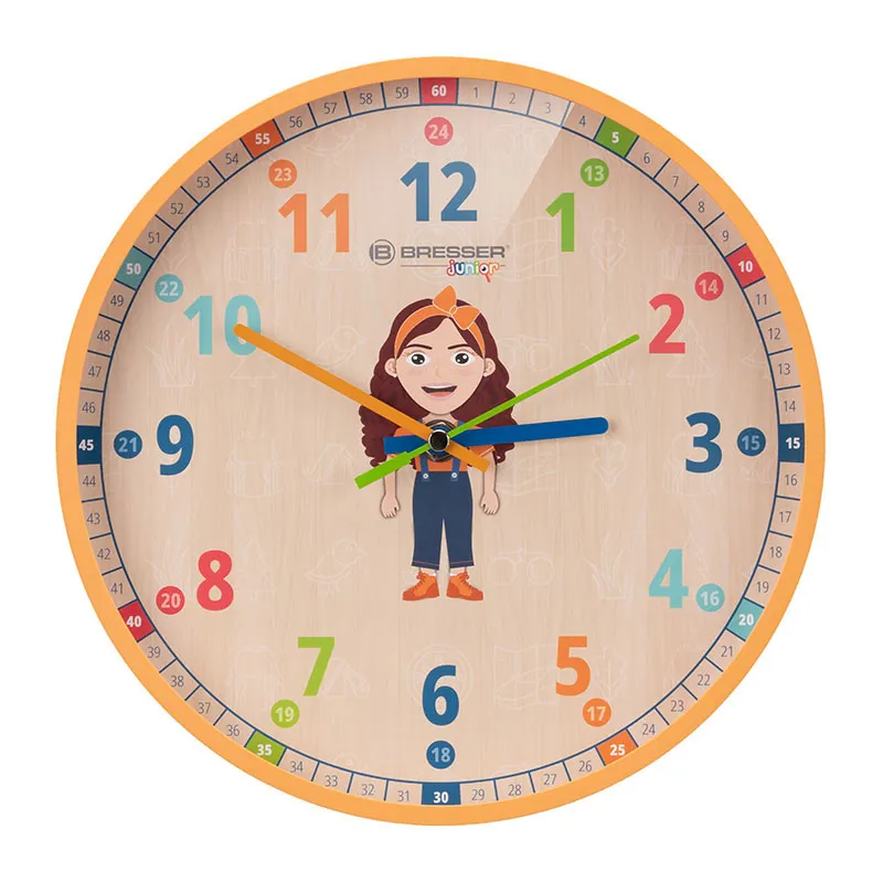 Horloge murale enfant Orange - 6+-0