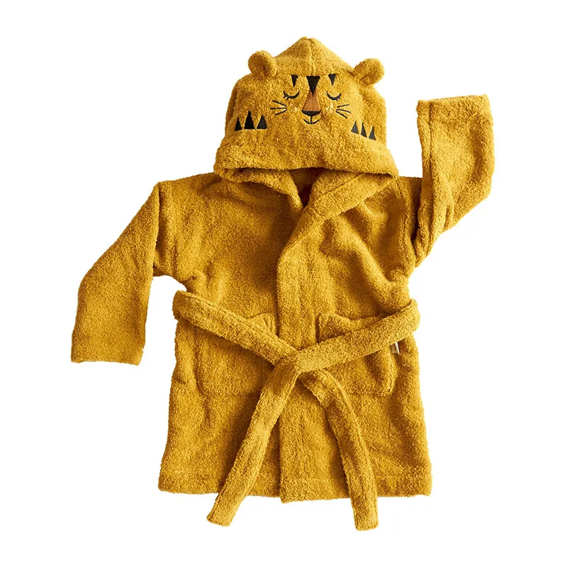 Peignoir de bain Coton BIO Tigre Jaune - 12m+-3