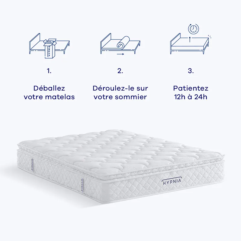 Matelas Bien-être Suprême + sommier Blanc-9