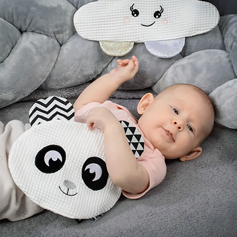 Peluche plate Happy Panda - 0m+-2