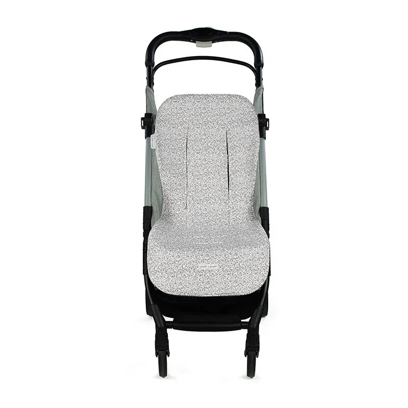 Assise Poussette - Flower Mellow Gris-2