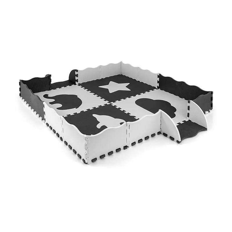 Tapis puzzle mousse Jolly 24pcs Animaux Gris - 10m+-2