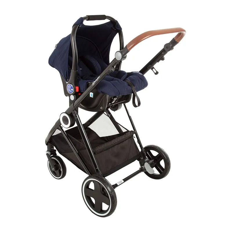 Trio Poussette transformable + Coque Gr.0+ Halime Bleu/Noir - 0m+-7