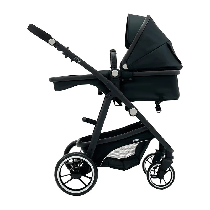 Duo Poussette convertible Two+2 + Coque Noir - 0m+-3