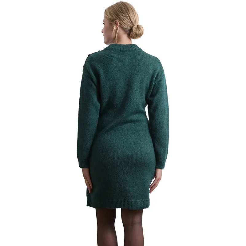 Robe de grossesse tricot - Vert sapin-1