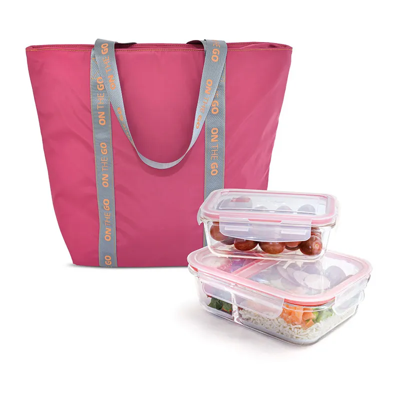 Shopper Sac à lunch On the go - Fuchsia-3