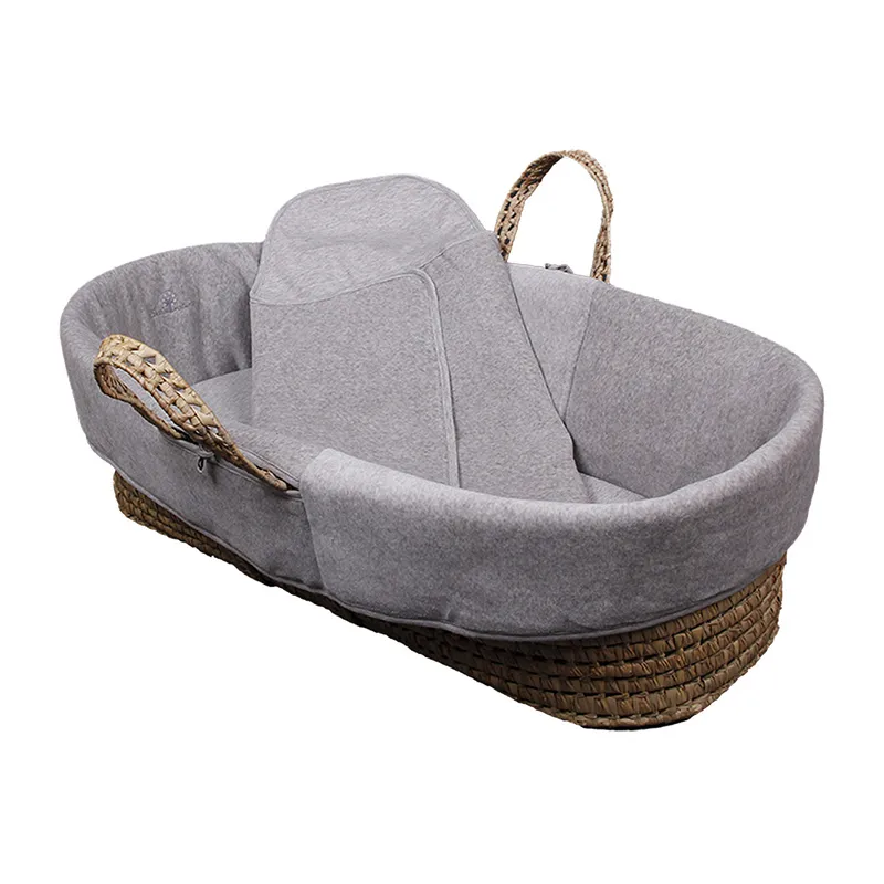 Couffin velours Coton BIO + chancelière Coton BIO Gris - 0-6m-0
