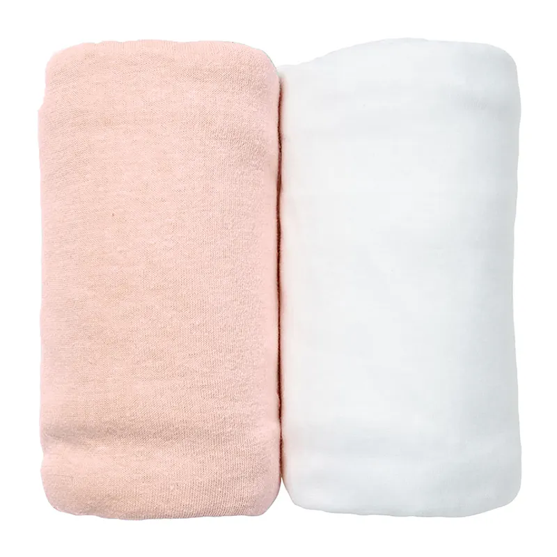 2 Draps H. Coton BIO Pêche-0